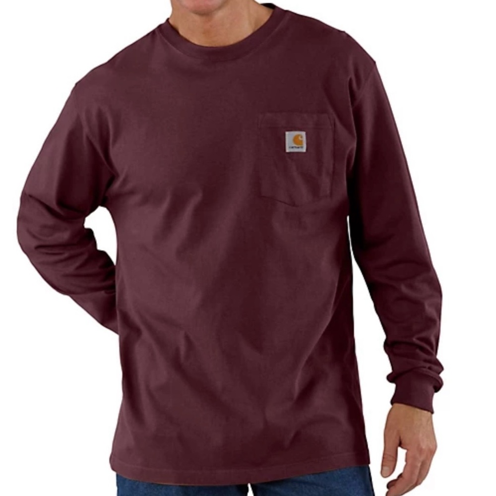 Carhartt K126 Men's Loose Fit Long-Sleeve Workwear Pocket T-Shirt